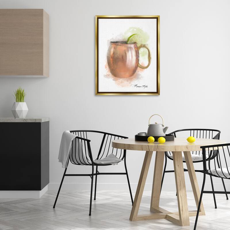 Stupell Soft Hued Moscow Mule Framed Floater Canvas Wall Art Design By Matthew Piotrowicz
