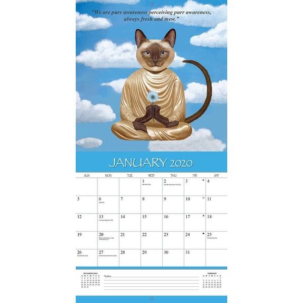 Shop Calendars Master Meow Wall Calendar With All Major Holidays