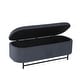 preview thumbnail 5 of 44, HomePop Ellipse Modern Storage Bench with Metal Legs