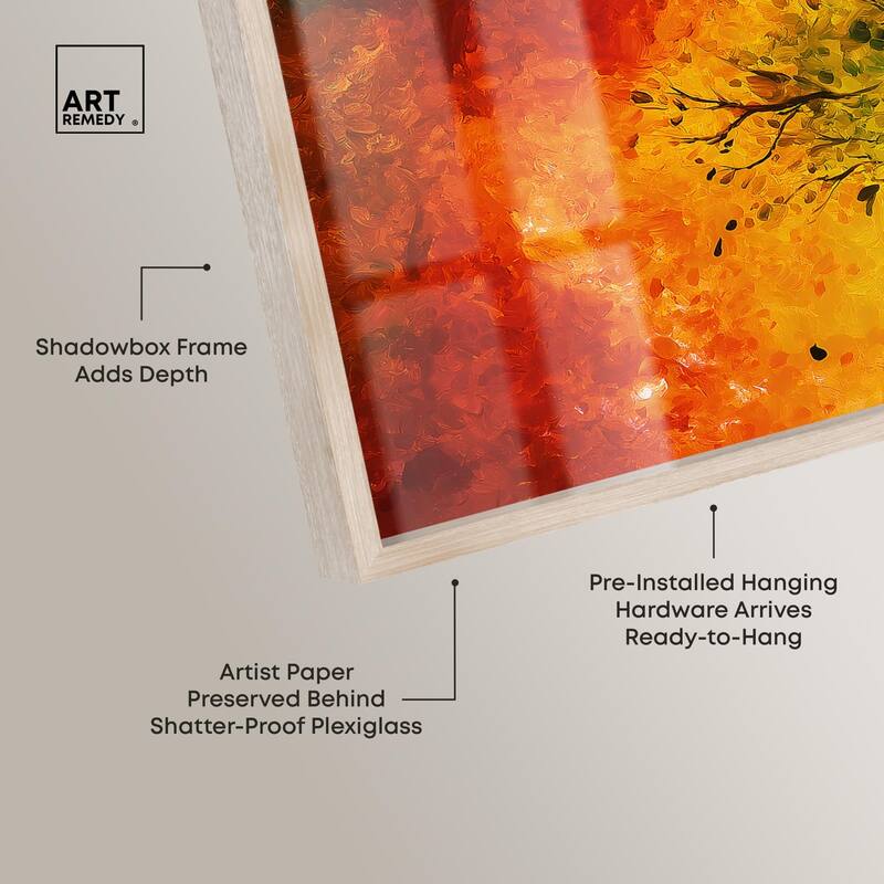 Fire and Ice Tree I Shadowbox by Art Remedy