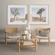 preview thumbnail 1 of 10, Mercana Haggen Light Brown Oak Wood w/ Cream Fabric Accent Chair - 27.6L x 26.8W x 28.4H 27.6L x 26.8W x 28.4H - Gray