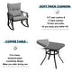 preview thumbnail 6 of 14, COSIEST 3-piece Outdoor Rocking Chair Chat Set with Side Table