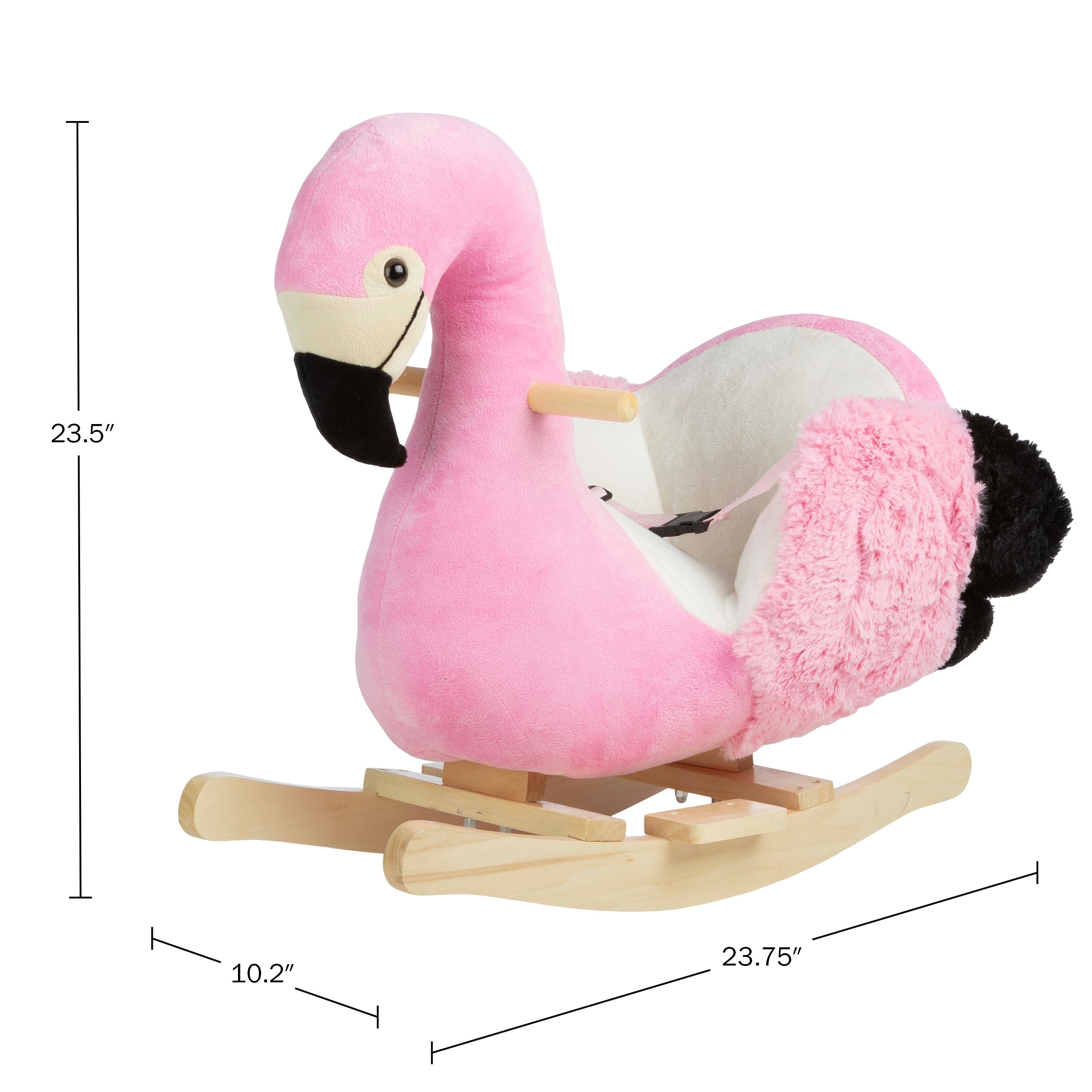 Happy Trails Rocking Horse Plush Flamingo Ride on Toys with Seat Bed Bath Beyond 41538102