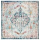 SAFAVIEH Madison Sabire Boho Medallion Distressed Rug - 5' x 5' Square - Navy/Light Blue