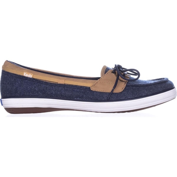 keds glimmer boat shoes navy