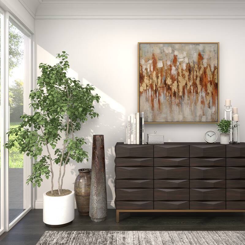 Silver Ceramic Snakeskin Inspired Decorative Vase