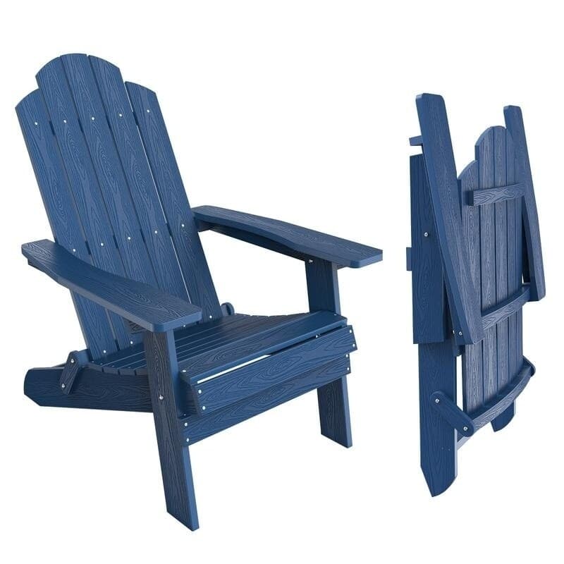 WINSOON All Weather HIPS Outdoor Folding Adirondack Chair Outdoor Garden Patio Chair