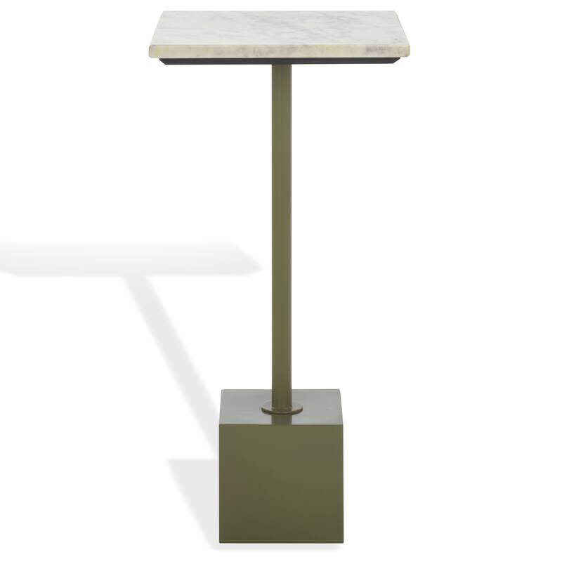 SAFAVIEH COUTURE Albertelli Marble Drink Table - 12"W x 12"D x 25"H