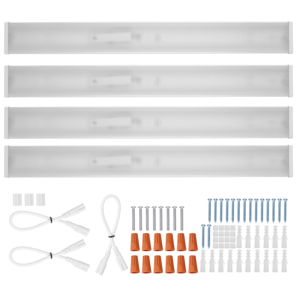 4FT LED Wraparound Light, Flush Mount LED Shop Light, Daylight LED Kitchen Ceiling Lighting Fixtures, for Garage Office