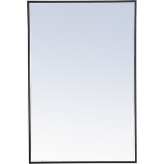 Elegant Lighting Eternity 28" x 42" Rectangular Beveled Metal Framed