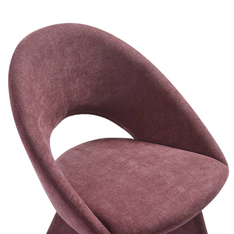 Angelina Modern Curved Back Forest Green Upholstered Dining Chair - Set of 2