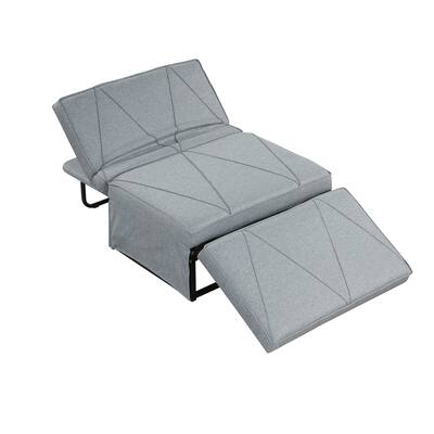 Folding Ottoman Sofa Bed, 4-in-1 Sleeper Chair Convertible Chair with Adjustable Backrest Couch Bed for Living Room.