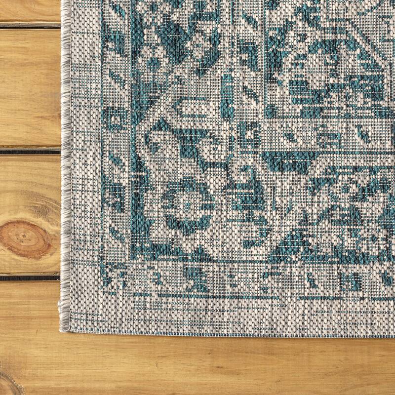 JONATHAN Y Palazzo Boho Medallion Textured Weave Indoor/Outdoor Area Rug