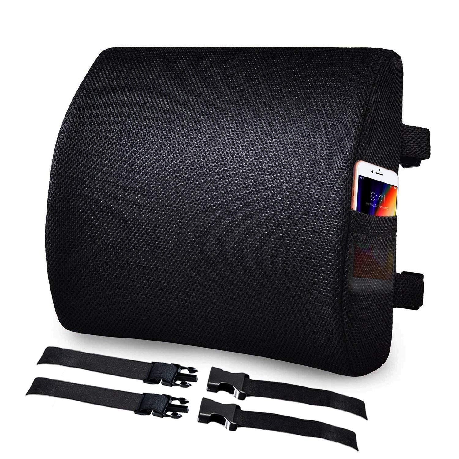 Memory Foam Lumbar Back Pain Support Cushion Pillow Home Car Office Seat Chair