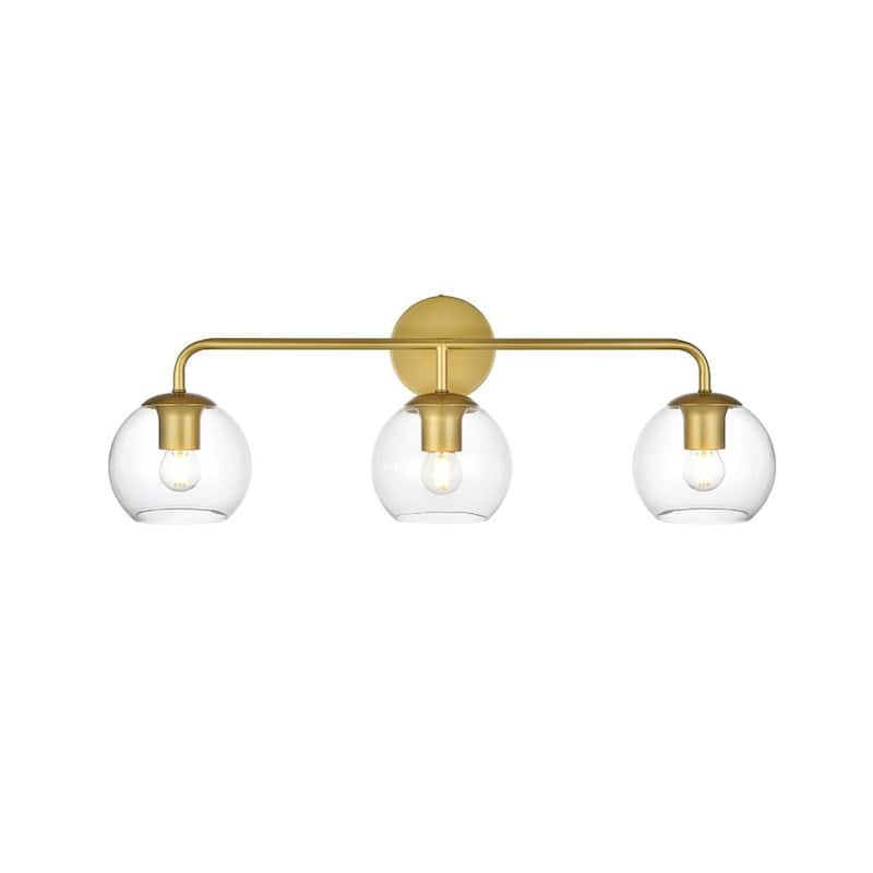 Genis 1 Light Black and Clear Bath Sconce