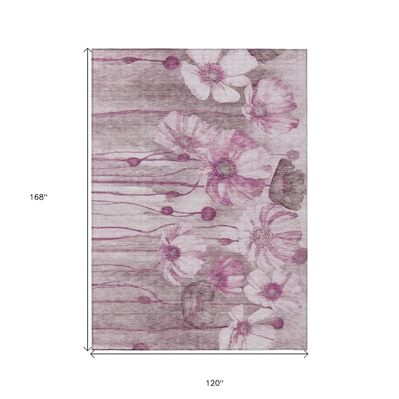 HomeRoots Floral Transitional Rectangle Outdoor Rug