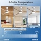 preview thumbnail 67 of 157, YUHAO SylvanAir Modern 52 in. Flush Mount Outdoor/Indoor Ceiling Fan with 3 Solid Wood Blades and DC Reversible Motor