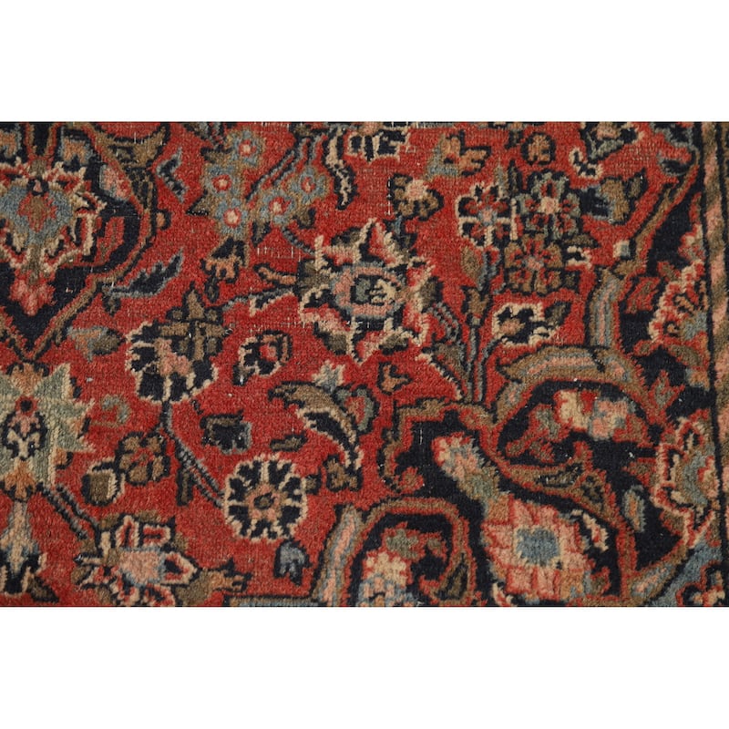 Hand Knotted Oriental 100% Wool Carpet Traditional Floral Oranges & Rust Kashan Area Rug - 6' 5'' X 4' 4''
