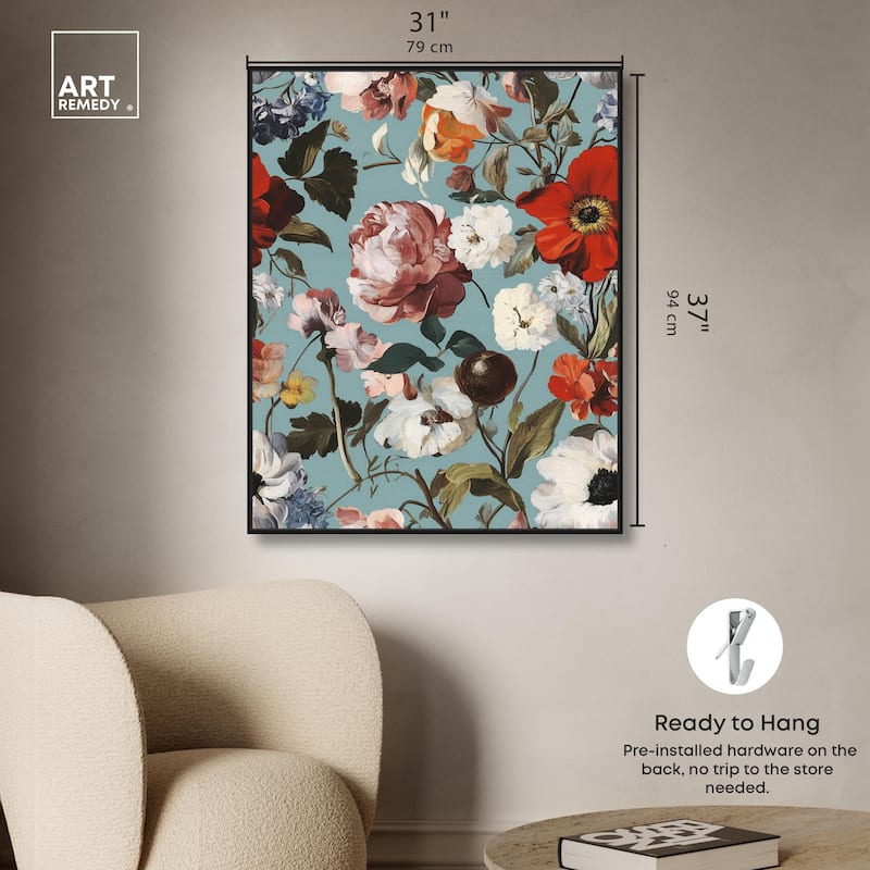 Floral Tapestry I Canvas by Art Remedy