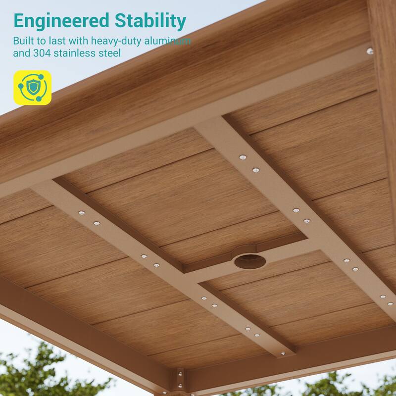 HIPS Outdoor Dining Set All-weather Patio Table and Chairs(Set of 5)