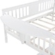 preview thumbnail 5 of 7, Full size Daybed Wood Slat Support with Two Drawers and Rails in Three Sides