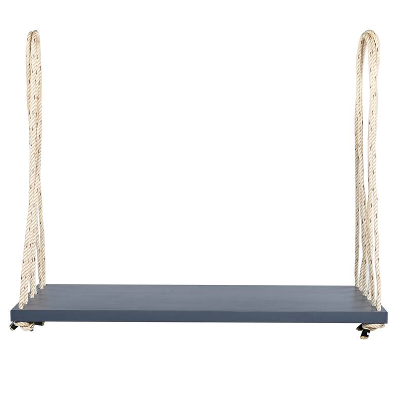Patio Wooden Swing Chair, Hanging Porch Swing Bench with Cushion&Pillows, 10.8Ft Hemp Ropes for Garden,Backyard, Lawn