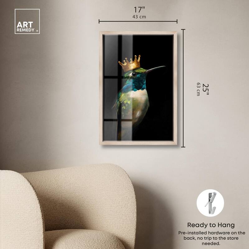 Crowned Azure Bird II Shadowbox by Art Remedy