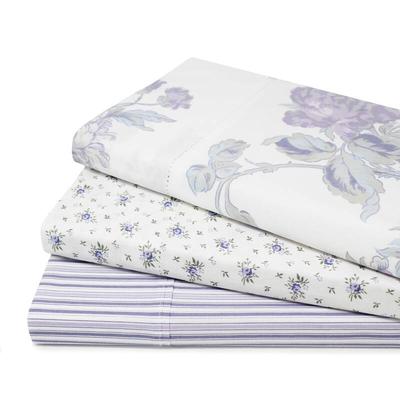 Printed Prewashed Percale Cotton Purple Collection (Individual Set Sell Separately)