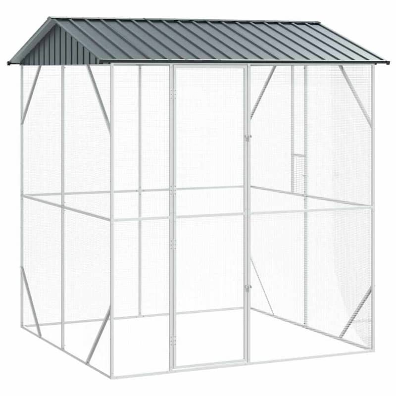 vidaXL Bird Cage Anthracite Galvanized steel