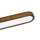 preview thumbnail 10 of 11, Scandinavian Walnut Wood Long Oval Dimmable LED Flush Mount - 37.4 Inches