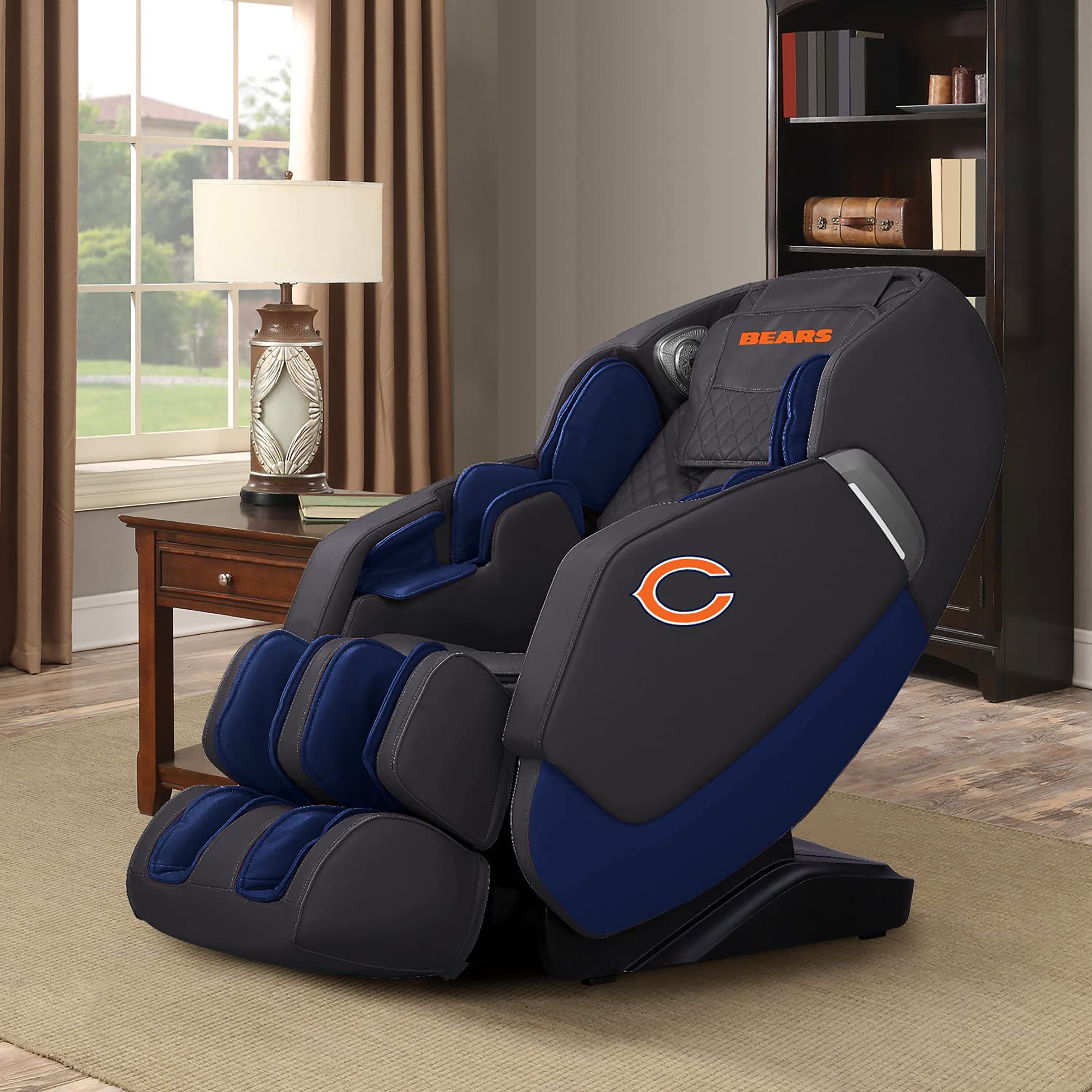 NFL Modern Leather Zero Gravity Massage Chair with Bluetooth