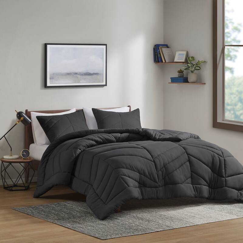 Intelligent Design Alden Quilted Chevron Comforter Set