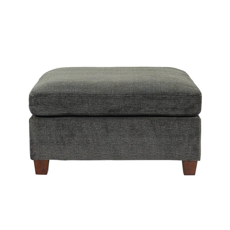 6 Piece Chenille Modular Sectional Sofa in Grey
