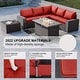 preview thumbnail 67 of 99, Outdoor Patio Furniture Set, All Weather PE Wicker Sectional Conversion Sofa set with Firepit(Optional)