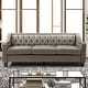 preview thumbnail 32 of 65, Mateo 82.28" Wide Transitional Genuine Leather Sofa with Nailhead Trim and Button-Tufted Back