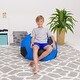 preview thumbnail 6 of 38, Kids Sports Big Comfy Bean Bag Chair 38 Inch Large - Sports Soccer Ball Blue and Black