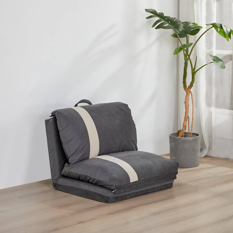 Adjustable Floor Sofa Bed for Adults & Pets - 6-Position Foldable Design with Corduroy Upholstery