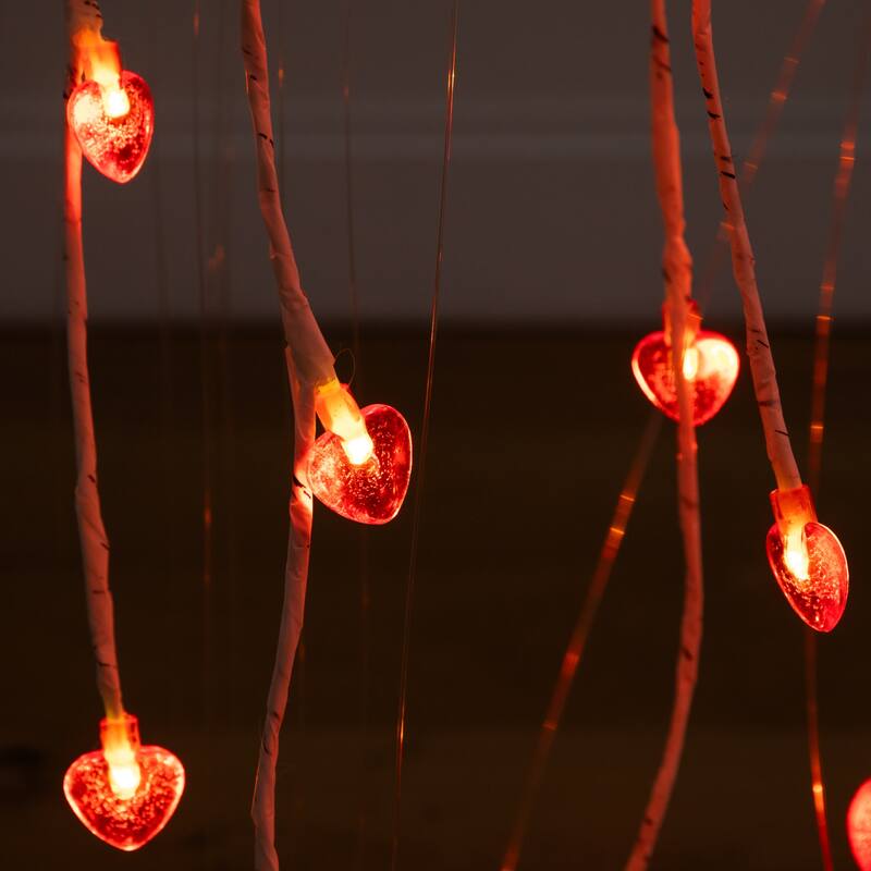 3-ft Pre-Lit Valentine's Day Willow Tree with 40 Heart Shaped Lights