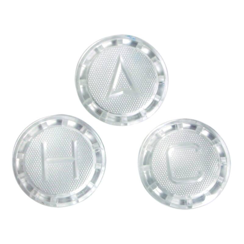 Pfister 131322 1/4" Hot/Cold Plastic Button Set for Handles - Clear