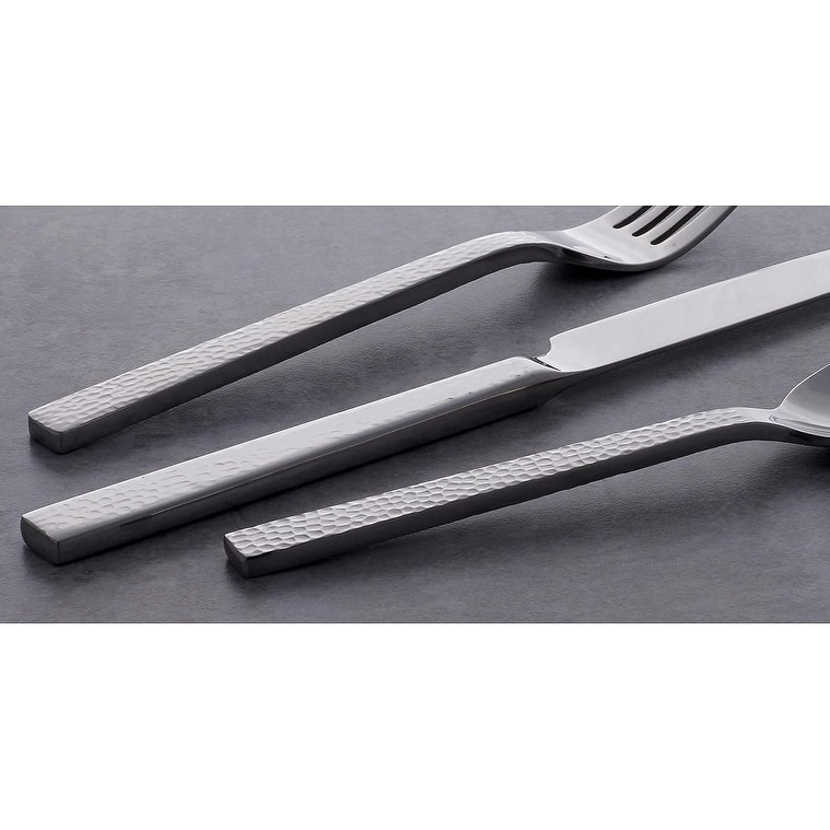 Oneida Chefs Table Hammered 45Piece Everyday Flatware Set, Service for