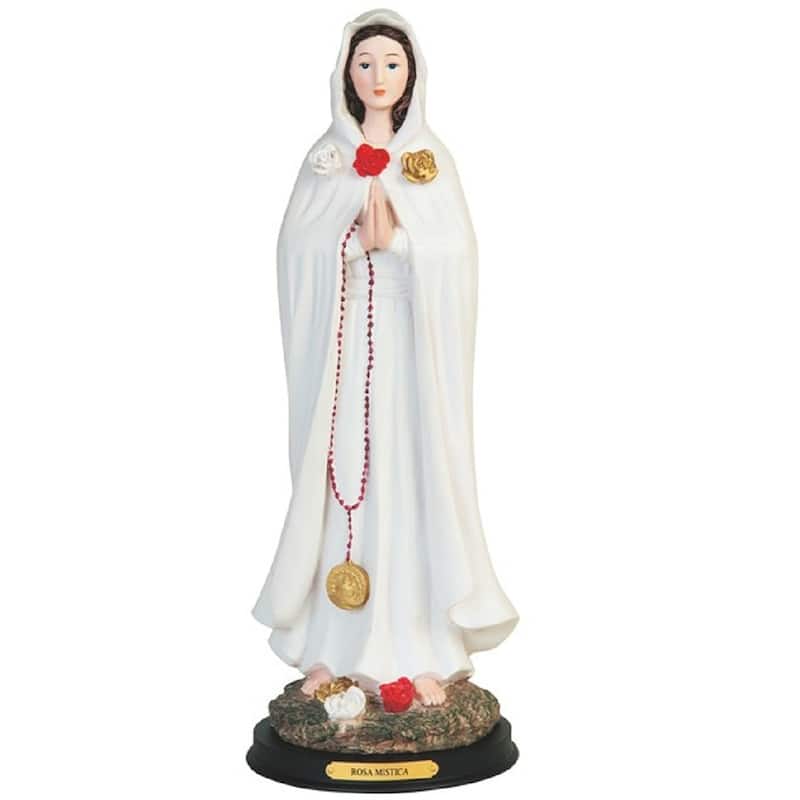 Q-Max 16"H Rosa Mistica Statue Holy Figurine Religious Decoration