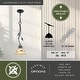 preview thumbnail 4 of 7, Vine Black Rustic Mini Pendant Ceiling Light - 7.5-in W x 22-in H x 7.5-in D