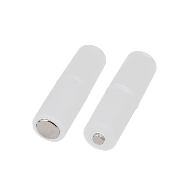 2Pcs ABS Shell AAA to AA Battery Adapter Holder Converter Clear Color