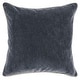 preview thumbnail 29 of 130, Villa by Classic Home Harriet Velvet Throw Pillow 22x22 - Dark Grey