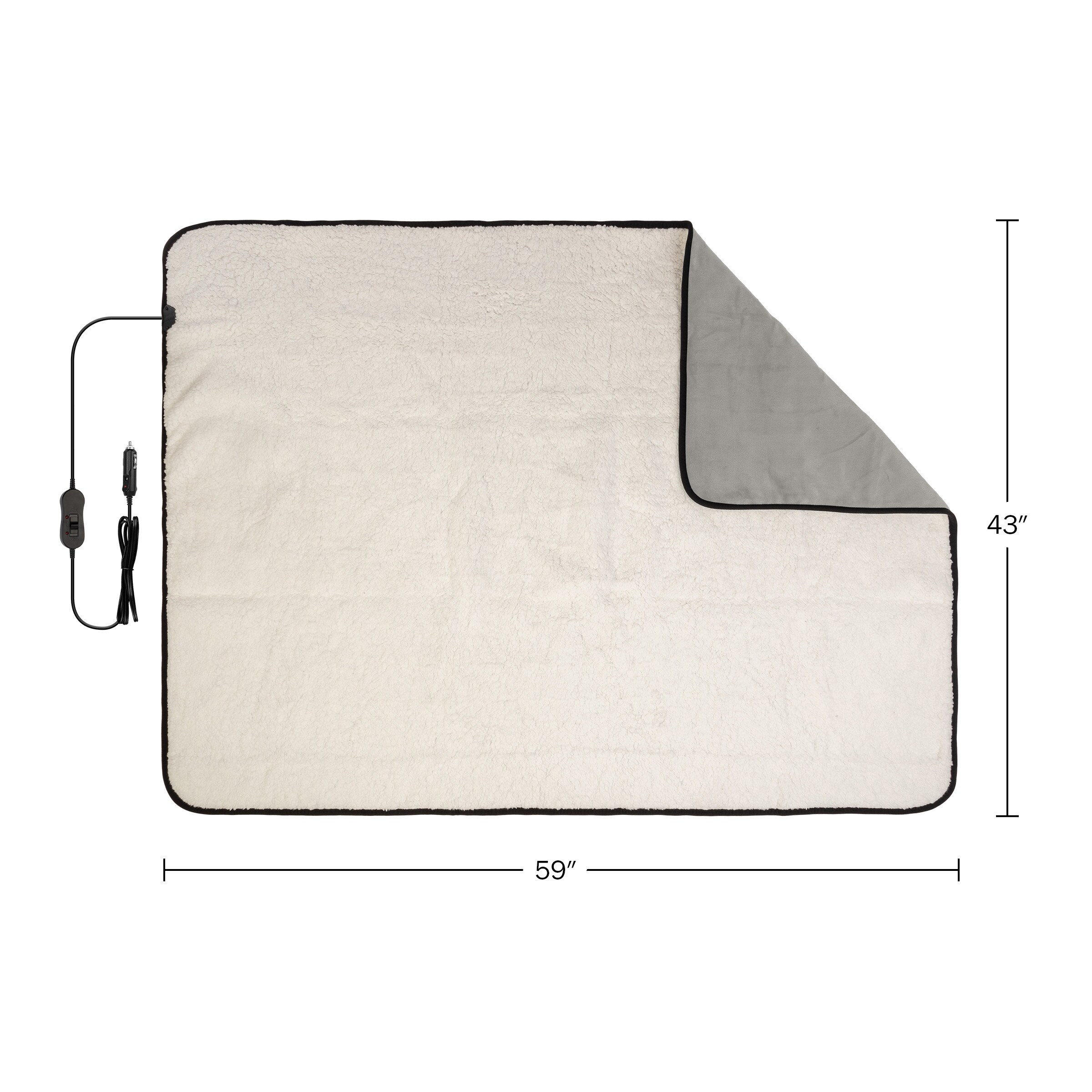 Stalwart 12V Heated Car Blanket Portable Electric Travel Blanket for Car Truck or RV Car Must Haves