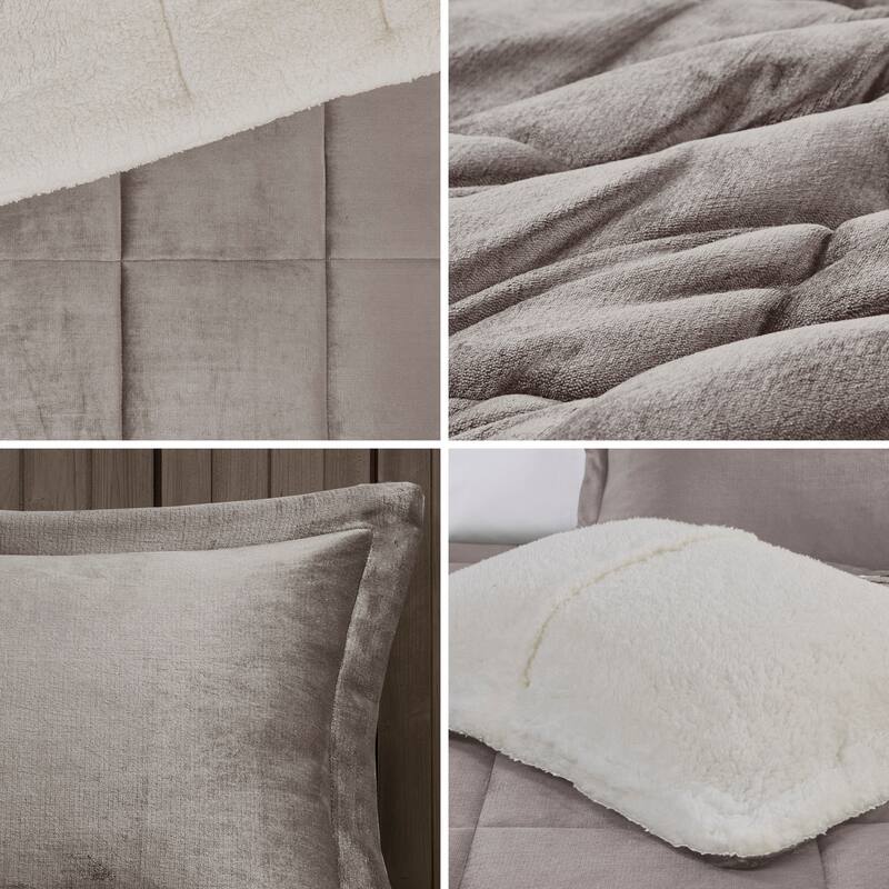 Woolrich Alton Plush to Sherpa Down Alternative Comforter Set