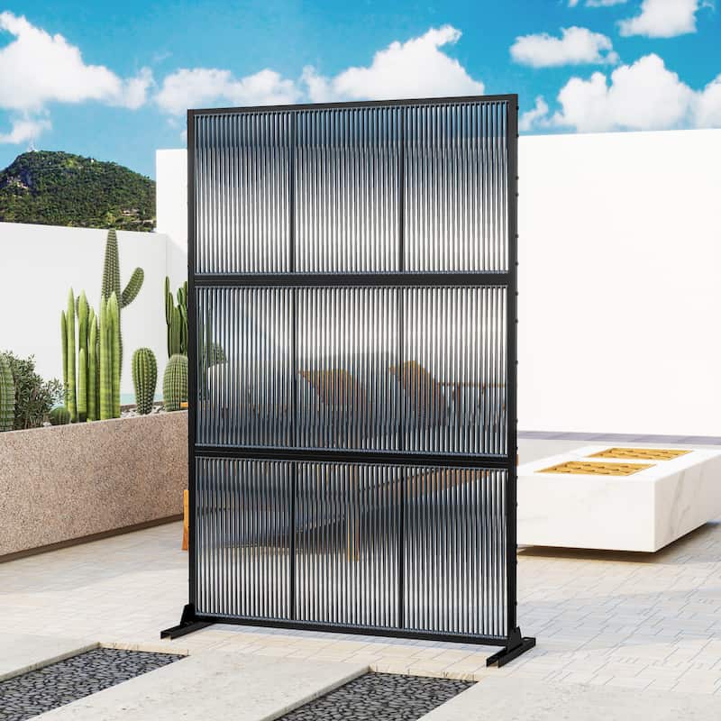 Outdoor Free Standing Metal Privacy Screen