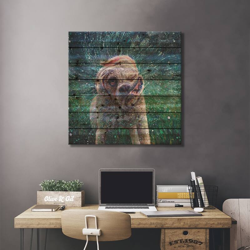 The Mandala Effect Print On Wood by Iris Scott - Multi-Color
