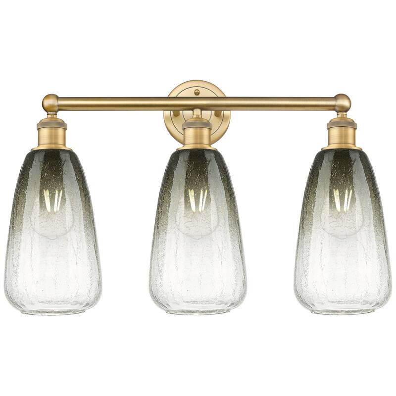 Innovations Lighting 616-3W-16-24 Brookhaven Almond Vanity Brookhaven - Brushed Brass / Slate