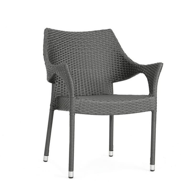 Lorenzo Outdoor Wicker Stacking Armchairs (Set of 4)